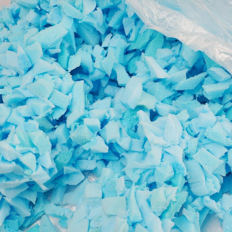 Uptotop 6LB Shredded Memory Foam Filling, Bean Bag Filler Foam Refill Pillow Stuffing Foam, Soft Stuffing for Dog Bed Couch Cushion Chair Arts Crafts, Added Gel Particles (Blue) - Image 3